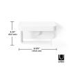 Umbra Flex Adhesive Toilet Paper Holder & Shelf, White