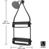 Umbra Flex Hanging Shower Caddy with 2 Shelves, Bathtub Shelf and Bathroom Organizer, White(Black)