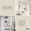 Umbra Flex Hanging Shower Caddy with 2 Shelves, Bathtub Shelf and Bathroom Organizer, White(Grey)