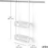 Umbra Flex Hanging Shower Caddy with 2 Shelves, Bathtub Shelf and Bathroom Organizer, White(White)