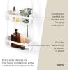 Umbra Flex Hanging Shower Caddy with 2 Shelves, Bathtub Shelf and Bathroom Organizer, White(White)
