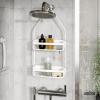 Umbra Flex Hanging Shower Caddy with 2 Shelves, Bathtub Shelf and Bathroom Organizer, White(White)