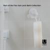 Umbra Flex Shower Storage Accessories with Patented Gel-Lock Technology Suction Cup, 5.8170000000000002 x 7.7469999999999999 x 6.1470000000000002 cm, White(White)