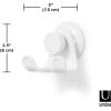 Umbra Flex Shower Storage Accessories with Patented Gel-Lock Technology Suction Cup, 5.8170000000000002 x 7.7469999999999999 x 6.1470000000000002 cm, White(White)