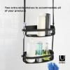 Umbra Flex Shower Storage Accessories with Patented Gel-Lock Technology Suction Cup, Black(Black)