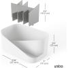 Umbra Glam Cosmetic Organizer, Versatile Storage Container With Removable Insert for Bathroom, Office and More, White(Medium)