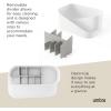 Umbra Glam Cosmetic Organizer, Versatile Storage Container With Removable Insert for Bathroom, Office and More, White(Medium (Pack of 3))