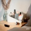 Umbra Glam Cosmetic Organizer, Versatile Storage Container With Removable Insert for Bathroom, Office and More, White(Medium (Pack of 3))