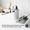 Umbra Glam Hair Tool Organizer, Storage for Hot Tools with Heat-Proof Silicone Mat, White/Charcoal(White)