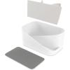 Umbra Glam Hair Tool Organizer, Storage for Hot Tools with Heat-Proof Silicone Mat, White/Charcoal(White)