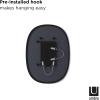 Umbra Hub Oval Wall Mirror with Rubber Frame, Modern Room Decor for Entryways, Washrooms, Living Rooms and More, Black(24″L x 18″W)