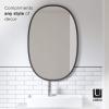 Umbra Hub Oval Wall Mirror with Rubber Frame, Modern Room Decor for Entryways, Washrooms, Living Rooms and More, Black(36″L x 24″W)