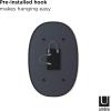 Umbra Hub Oval Wall Mirror with Rubber Frame, Modern Room Decor for Entryways, Washrooms, Living Rooms and More, Black(36″L x 24″W)
