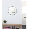 Umbra Hub Round Wall Mirror with Rubber Frame, Modern Style for Bathroom, Entryway, Living Room and More, 18-Inch, Black(Grey)
