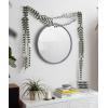 Umbra Hub Round Wall Mirror with Rubber Frame, Modern Style for Bathroom, Entryway, Living Room and More, 18-Inch, Black(Grey)
