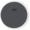 Umbra Hub Round Wall Mirror with Rubber Frame, Modern Style for Bathroom, Entryway, Living Room and More, 18-Inch, Black(White)