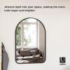 Umbra Hubba Arched Wall Mirror with Metallic Frame, Modern Style for Bathroom, Entryway, Living Room and More, 34 x 36-Inch, Brass(Black)