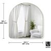 Umbra Hubba Arched Wall Mirror with Metallic Frame, Modern Style for Bathroom, Entryway, Living Room and More, 34 x 36-Inch, Brass(Brass)