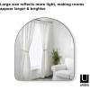 Umbra Hubba Arched Wall Mirror with Metallic Frame, Modern Style for Bathroom, Entryway, Living Room and More, 34 x 36-Inch, Brass(Brass)