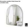 Umbra Hubba Arched Wall Mirror with Metallic Frame, Modern Style for Bathroom, Entryway, Living Room and More, 34 x 36-Inch, Brass(Brass)