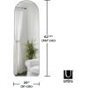 Umbra Hubba Arched Wall Mirror with Metallic Frame, Modern Style for Bathroom, Entryway, Living Room and More, 34 x 36-Inch, Brass(Titanium)