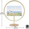Umbra Infinity Picture Frame, Floating Photo Display for Desk or Wall, 5X7, MAT BRAS(Matte Brass)