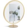 Umbra Infinity Picture Frame, Floating Photo Display for Desk or Wall, 5X7, MAT BRAS(Matte Brass)