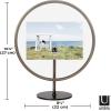 Umbra Infinity Picture Frame, Floating Photo Display for Desk or Wall, 5X7, MAT BRAS(Pewter)