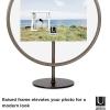 Umbra Infinity Picture Frame, Floating Photo Display for Desk or Wall, 5X7, MAT BRAS(Pewter)