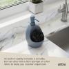 Umbra Joey Ceramic Liquid Soap Dispenser with Sponge Caddy, Ideal for Kitchen or Bathroom Use, Slate Blue