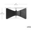 Umbra Madera Round Modern and Contemporary Coffee Table, Black(Black)