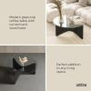 Umbra Madera Round Modern and Contemporary Coffee Table, Black(Black)