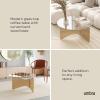 Umbra Madera Round Modern and Contemporary Coffee Table, Black(Natural)