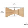Umbra Madera Round Modern and Contemporary Coffee Table, Black(Natural)