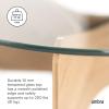 Umbra Madera Round Modern and Contemporary Coffee Table, Black(Natural)