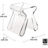 Umbra Magino, Acrylic Side Table, End Table, Stool with Storage, Modern Magazine Rack, Clear(Modern)