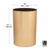 Umbra Metalla 4.75-Gallon(18L) Trash Can, Matte, Brass Look(Brass)