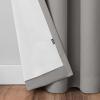 Umbra Ottoman Textured Solid 100% Blackout Grommet 95 in Long x 50 in Wide Window Curtain Panel, Linen(Cement)