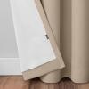 Umbra Ottoman Textured Solid 100% Blackout Grommet 95 in Long x 50 in Wide Window Curtain Panel, Linen(Light Bronze)