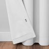 Umbra Ottoman Textured Solid 100% Blackout Grommet 95 in Long x 50 in Wide Window Curtain Panel, Linen(White)