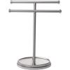 Umbra Palm Double Hand Towel Tree, Brushed Nickel 2 Towels Holder and Accessories Stand for Bathroom Vanities – Slim, Modern, Durable Bars With Base Serves as a Jewelry Tray for Rings, 4.25″ Length x 10.5″ Height x 3.75″ Width, Model:021019-410(Modern)