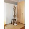 Umbra Pillar Coat Rack, Stool, Clothing Organizer, Umbrella Holder and Hat Organizer, Great for Entryway, Black/Walnut(Black/Walnut)