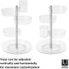 Umbra Pirouette Cosmetic Organizer, Large Capacity Makeup Storage with Adjustable Compartments, Clear/Nickel(Clear/Nickel)