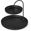 Umbra Poise Large, Double, Attractive Storage You Can Leave Out, Two-Tiered Jewelry Tray, Black(Black)
