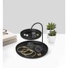 Umbra Poise Large, Double, Attractive Storage You Can Leave Out, Two-Tiered Jewelry Tray, Black(Black)