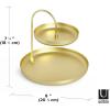 Umbra Poise Large, Double, Attractive Storage You Can Leave Out, Two-Tiered Jewelry Tray, Black(Brass)
