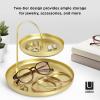 Umbra Poise Large, Double, Attractive Storage You Can Leave Out, Two-Tiered Jewelry Tray, Black(Brass)