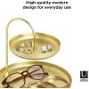 Umbra Poise Large, Double, Attractive Storage You Can Leave Out, Two-Tiered Jewelry Tray, Black(Brass)