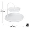 Umbra Poise Large, Double, Attractive Storage You Can Leave Out, Two-Tiered Jewelry Tray, Black(White)