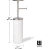 Umbra Portaloo Toilet Paper Stand and Reserve, White/Nickel(White/Nickel)